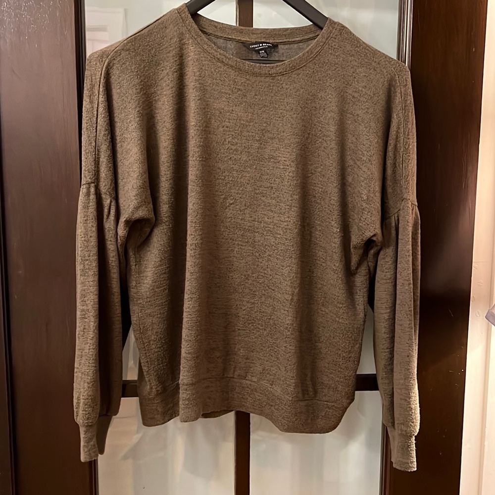 Lucky Brand - Dark Green - Soft long sleeve crew neck pullover - Size Medium